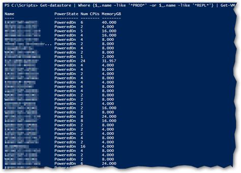 Get -VM VMName (Get -View . . Powercli script to check datastore usage